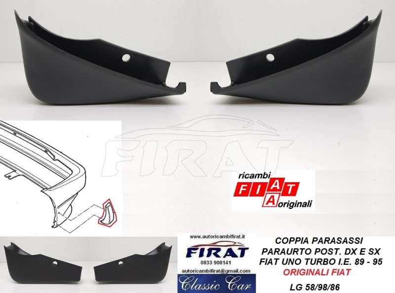 PLASTICA FANALINO FIAT PANDA 86 - 03 ANT.DX E SX ARANCIO